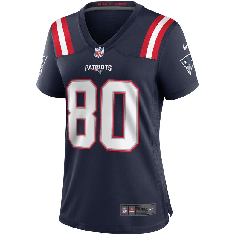Patriots Jersey kobiety nike troy brązowa gra granatowa koszulka emerytowanego gracza odzież 6RBB1137