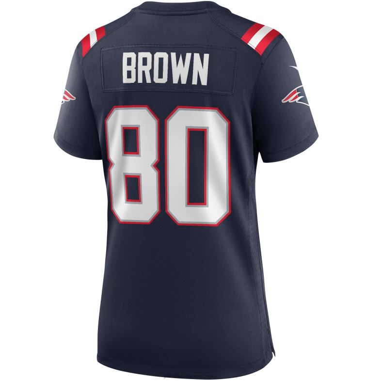 Patriots Jersey kobiety nike troy brązowa gra granatowa koszulka emerytowanego gracza odzież 6RBB1137