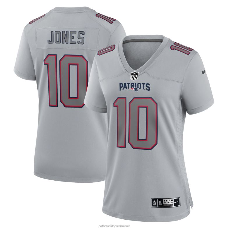 Patriots Jersey kobiety szara koszulka z gry o modzie nike mac jones odzież 6RBB1196