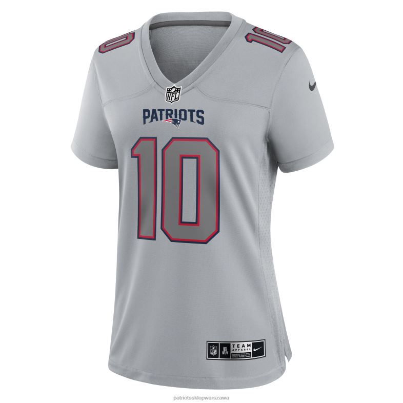 Patriots Jersey kobiety szara koszulka z gry o modzie nike mac jones odzież 6RBB1196