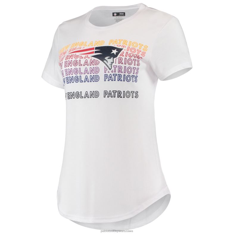 Patriots Jersey kobiety Concepts sport biały/grafitowy zestaw t-shirt sonata i legginsy odzież 6RBB2889