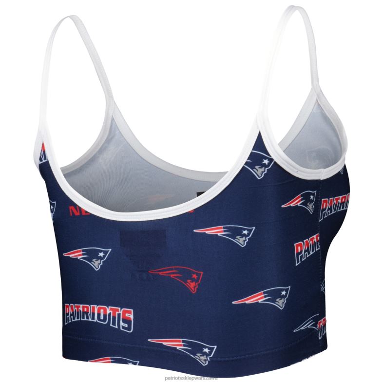 Patriots Jersey kobiety Concepts sport granatowy przełomowy bralet z dzianiny typu lounge odzież 6RBB2883