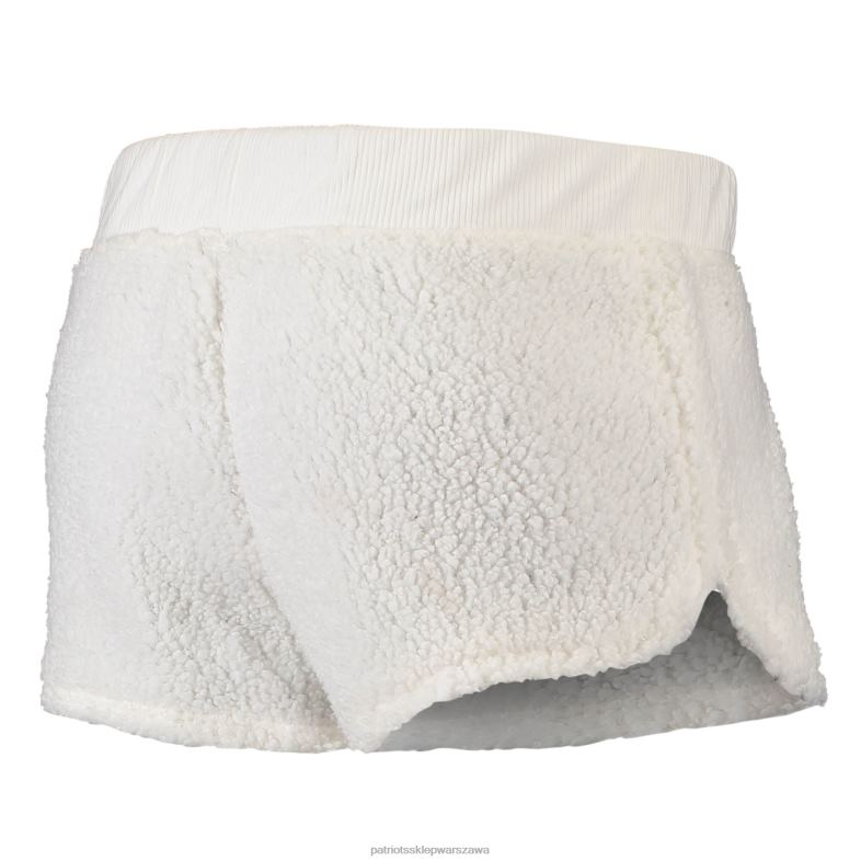 Patriots Jersey kobiety Concepts sport kremowa puszysta bluza z kapturem i szorty odzież 6RBB2851