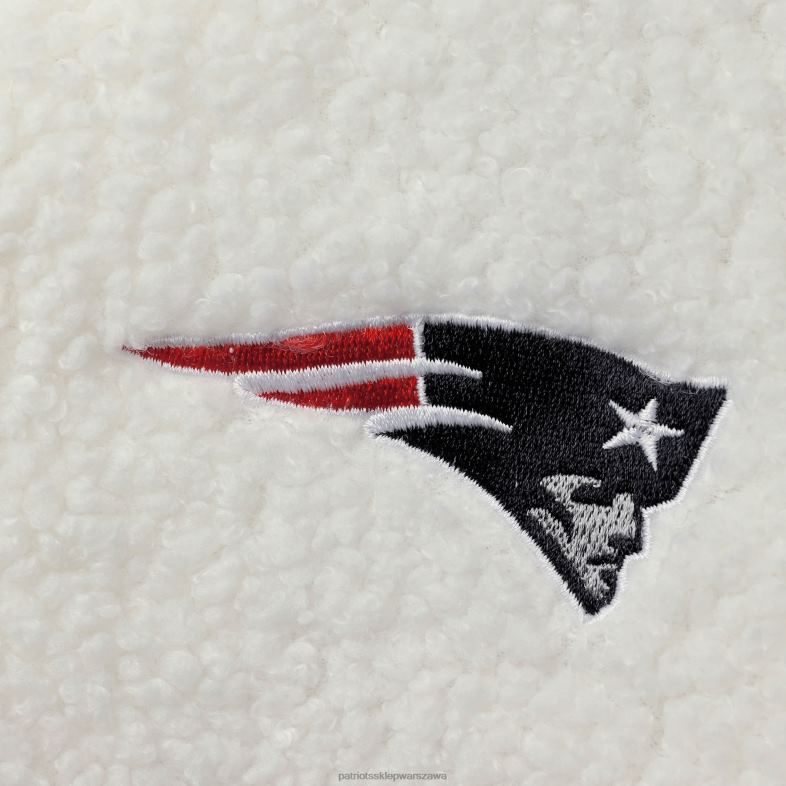 Patriots Jersey kobiety Concepts sport kremowa puszysta bluza z kapturem i szorty odzież 6RBB2851