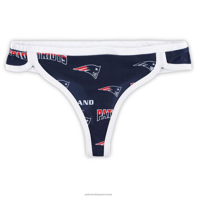 Patriots Jersey kobiety Concepty sportowe granatowo-białe stringi z dzianiny przełomowej odzież 6RBB2860