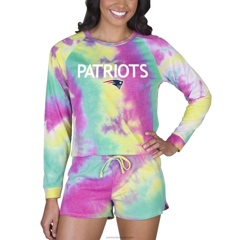 Patriots Jersey kobiety komplet z długim rękawem i szortami Concept Sport Velodrome tie-dye odzież 6RBB2895