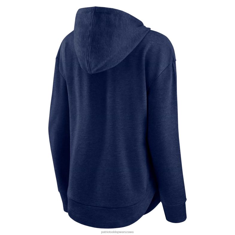 Patriots Jersey kobiety Fanatics markowa bluza z kapturem Heather Navy Set to Fly odzież 6RBB2345