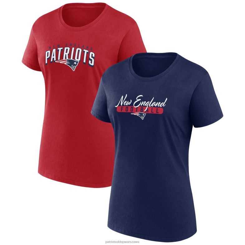 Patriots Jersey kobiety fanatics branded granatowo-czerwony zestaw t-shirt dla fanów odzież 6RBB2639