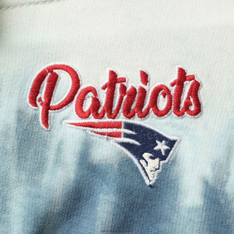 Patriots Jersey kobiety foco granatowo-biała bluza z kapturem i krótkie spodenki w kolorze dip-dye odzież 6RBB2358