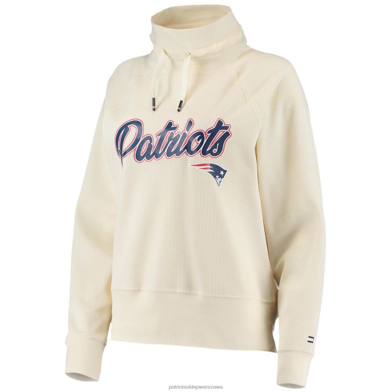 Patriots Jersey kobiety tommy hilfiger kremowa bluza i spodnie z raglanowym pulowerem zoey tri-blend odzież 6RBB887