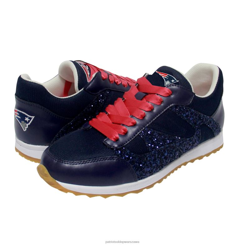 Patriots Jersey kobiety wsuwane buty cuce z cekinami w kolorze drużyny obuwie 6RBB2244