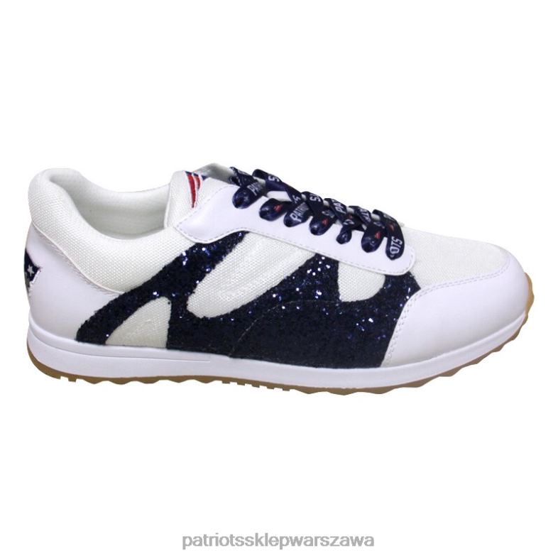 Patriots Jersey kobiety białe trampki cuce z brokatem obuwie 6RBB2235