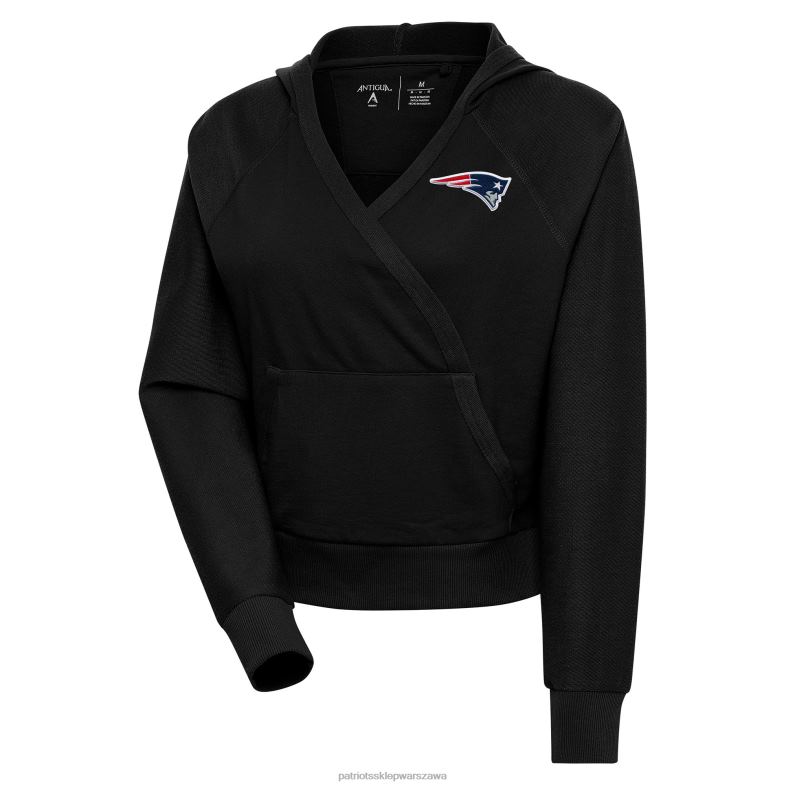 Patriots Jersey kobiety Bluza z kapturem Antigua Black Point odzież 6RBB894