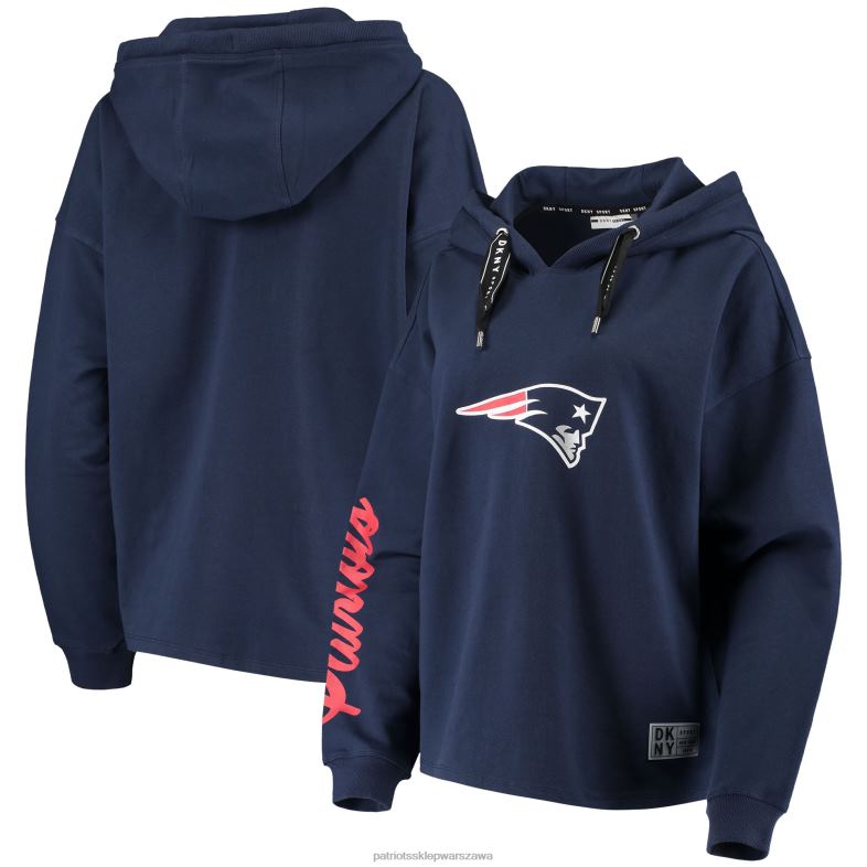 Patriots Jersey kobiety Bluza z kapturem dkny sport granatowa suzy odzież 6RBB2465