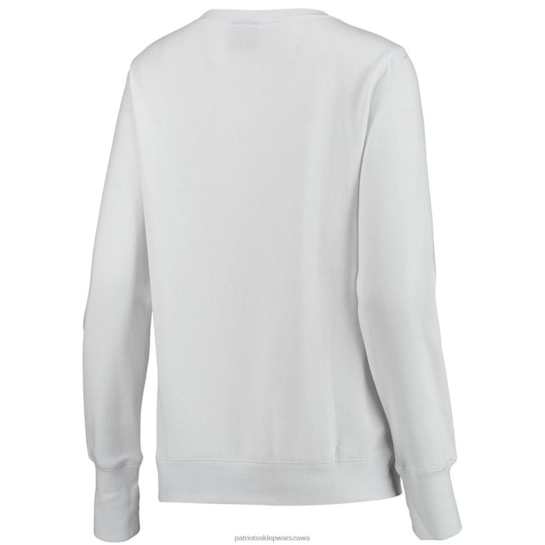 Patriots Jersey kobiety Cuce Biała bluza Victory z dekoltem w serek odzież 6RBB2393