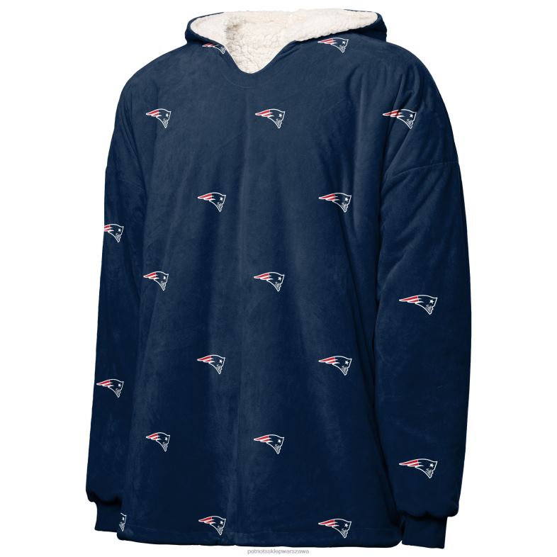 Patriots Jersey kobiety Dwustronna bluza z kapturem Foco Repeat Print odzież 6RBB2400