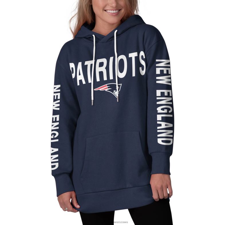 Patriots Jersey kobiety G-iii 4her by Carl Banks Granatowa bluza z kapturem Extra Point odzież 6RBB2344