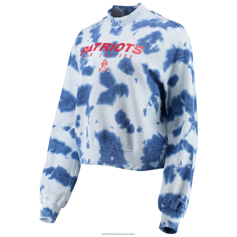 Patriots Jersey kobiety Granatowa, skrócona bluza z kapturem typu tie-dye odzież 6RBB2385