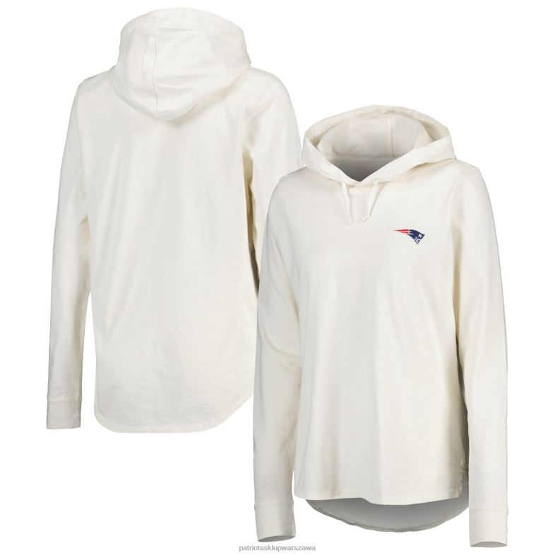 Patriots Jersey kobiety Tommy Bahama kremowa bluza z kapturem z dżerseju Ashby Isles odzież 6RBB2402