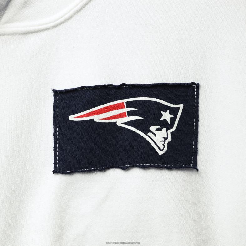Patriots Jersey kobiety biała bluza z kapturem marki Refried Apparel odzież 6RBB2405