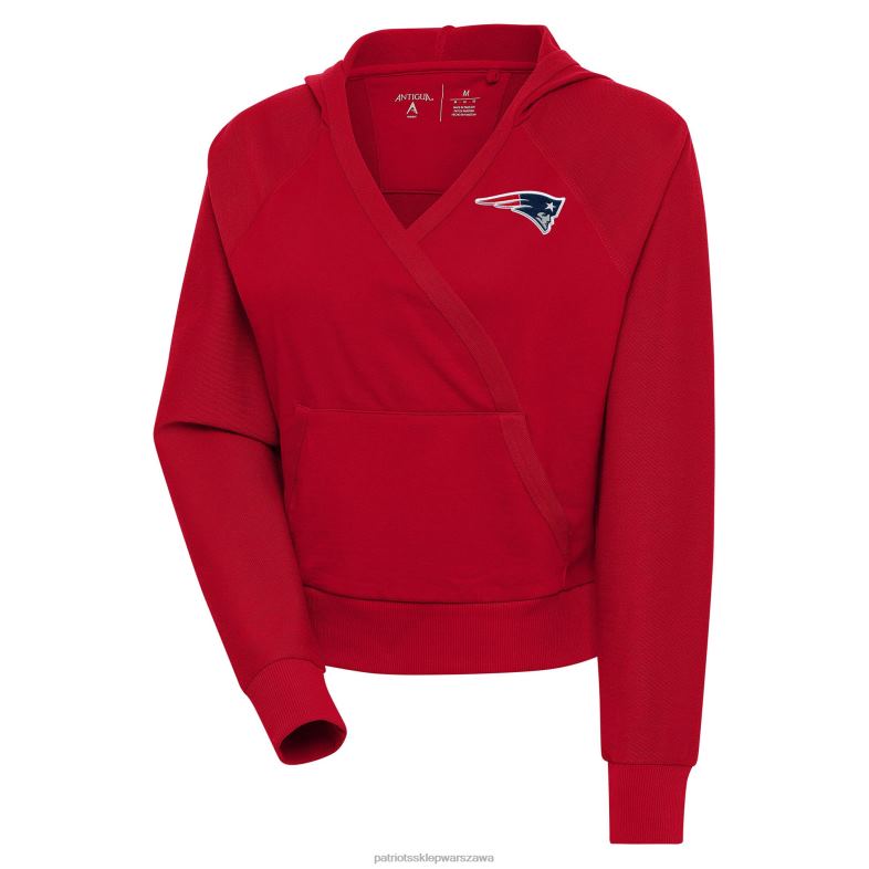 Patriots Jersey kobiety bluza z kapturem Antigua Red Point odzież 6RBB893
