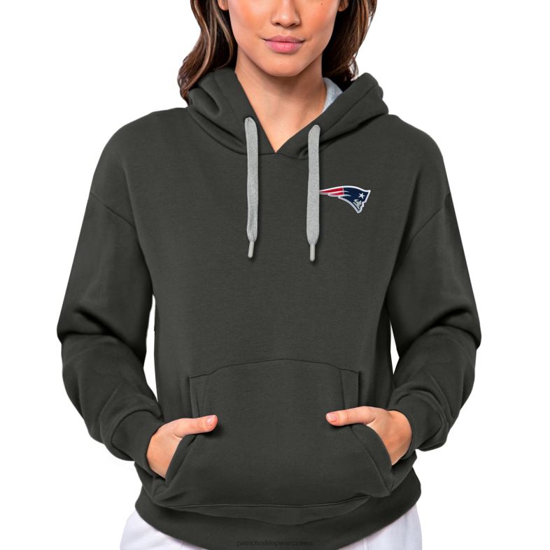 Patriots Jersey kobiety bluza z kapturem Victory Antigua Carbon odzież 6RBB2439