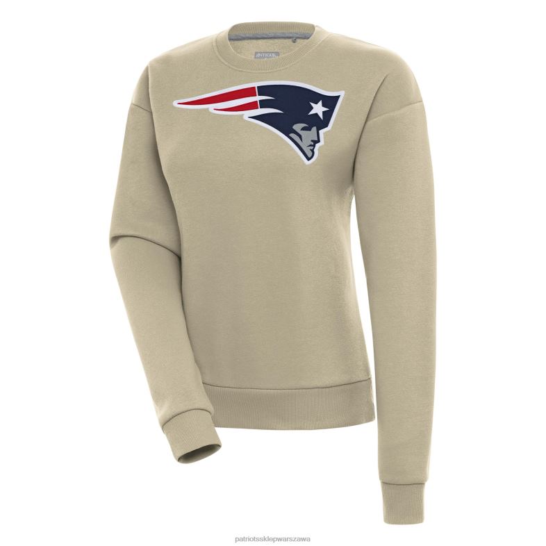 Patriots Jersey kobiety bluza z kapturem Victory w kolorze khaki z Antigua odzież 6RBB2325