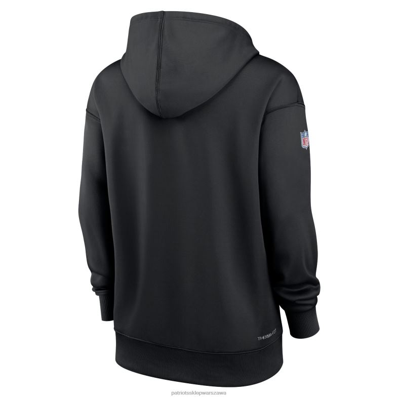 Patriots Jersey kobiety bluza z kapturem nike black 2022 nfl kluczowe catch therma performance odzież 6RBB2356