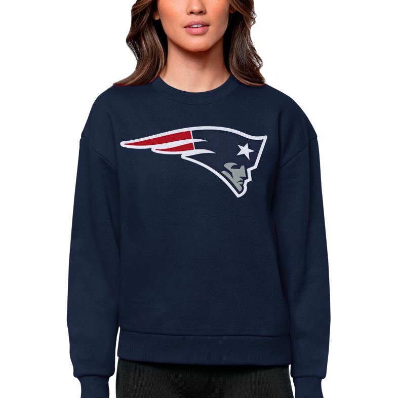 Patriots Jersey kobiety bluza z logo zwycięstwa w kolorze marynarki wojennej Antigua odzież 6RBB2451