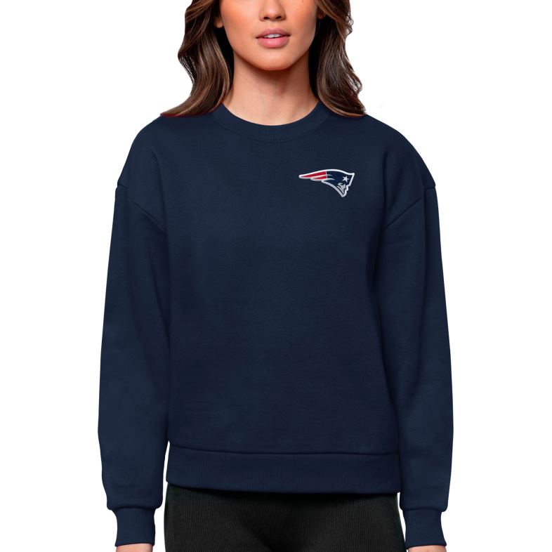Patriots Jersey kobiety bluza z okrągłym wycięciem pod szyją w kolorze granatowym Antigua odzież 6RBB2443