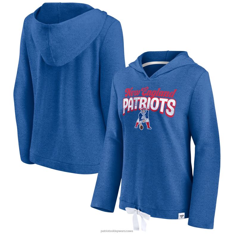 Patriots Jersey kobiety fanatics branded Heather Royal First Team, krótka, lekka bluza z kapturem odzież 6RBB2341