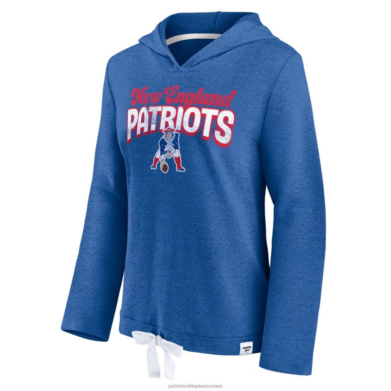 Patriots Jersey kobiety fanatics branded Heather Royal First Team, krótka, lekka bluza z kapturem odzież 6RBB2341