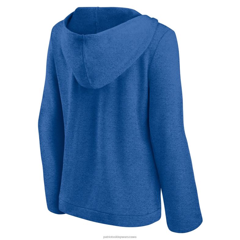 Patriots Jersey kobiety fanatics branded Heather Royal First Team, krótka, lekka bluza z kapturem odzież 6RBB2341