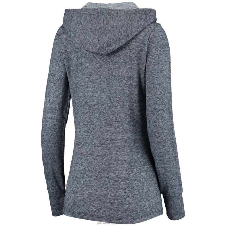 Patriots Jersey kobiety fanatics branded granatowa bluza z kapturem doubleface slub odzież 6RBB2327