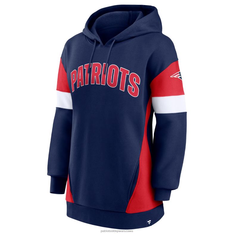 Patriots Jersey kobiety fanatics branded granatowo-czerwona bluza z kapturem lock it down odzież 6RBB2329