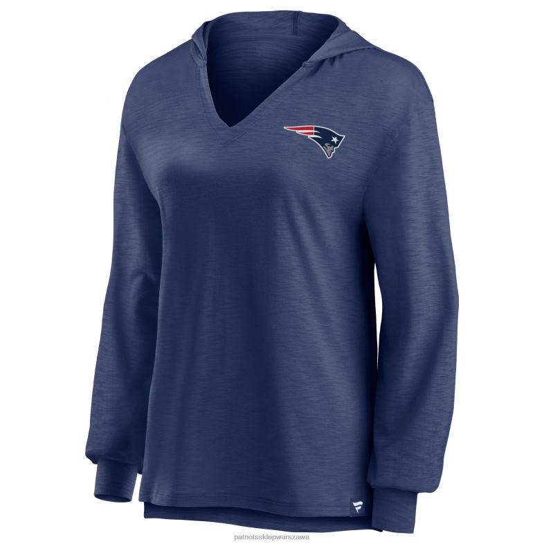 Patriots Jersey kobiety fanatics branded granatowy sweter z kapturem i dekoltem w szpic odzież 6RBB2338