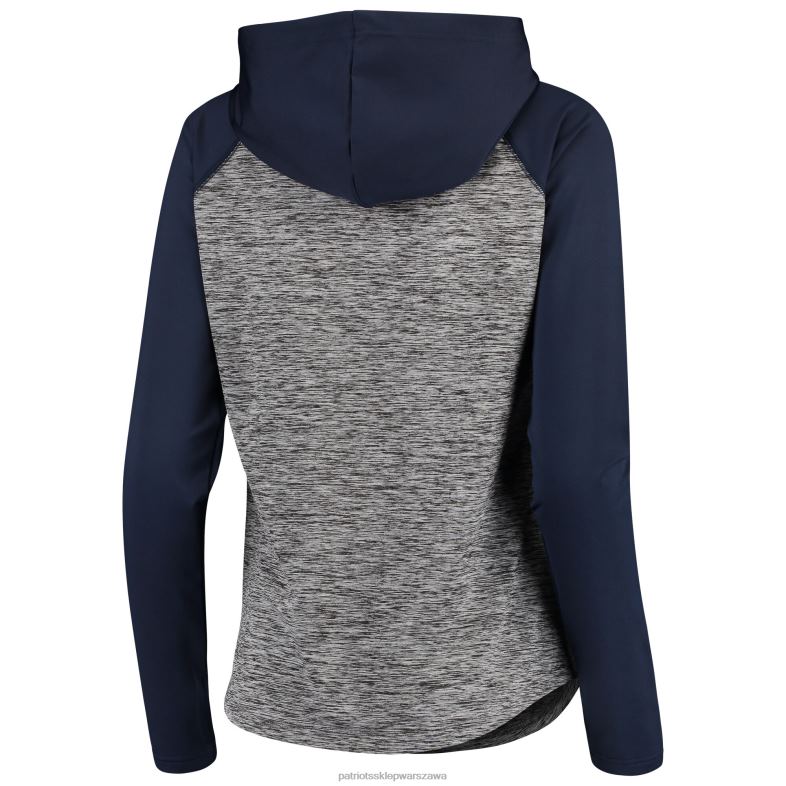 Patriots Jersey kobiety g-iii 4her by carl banks bluza z kapturem w kolorze szarym melanżowo-granatowym Championship Ring odzież 6RBB2351