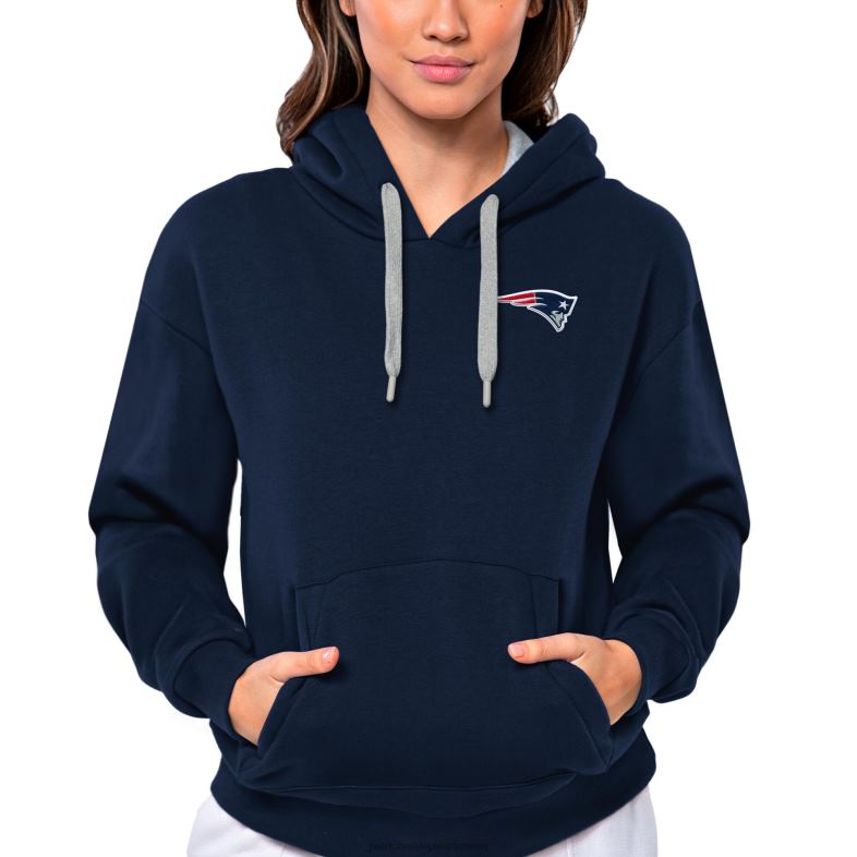 Patriots Jersey kobiety granatowa bluza z kapturem Victory Antigua odzież 6RBB2383