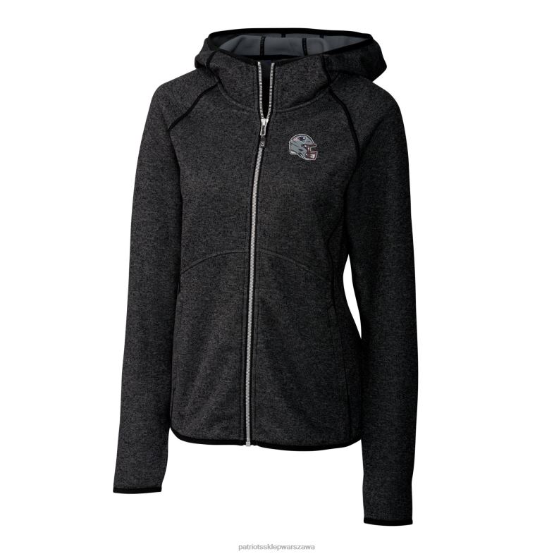 Patriots Jersey kobiety kuter i buck węgiel drzewny logo hełmu grota dzianinowa bluza z kapturem i suwakiem na całej długości odzież 6RBB849