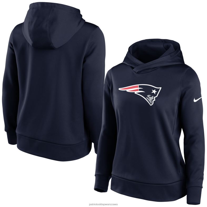 Patriots Jersey kobiety lekka, wydajna bluza z kapturem nike w kolorze granatowym odzież 6RBB2319
