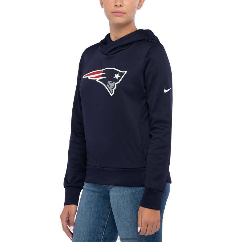 Patriots Jersey kobiety lekka, wydajna bluza z kapturem nike w kolorze granatowym odzież 6RBB2319