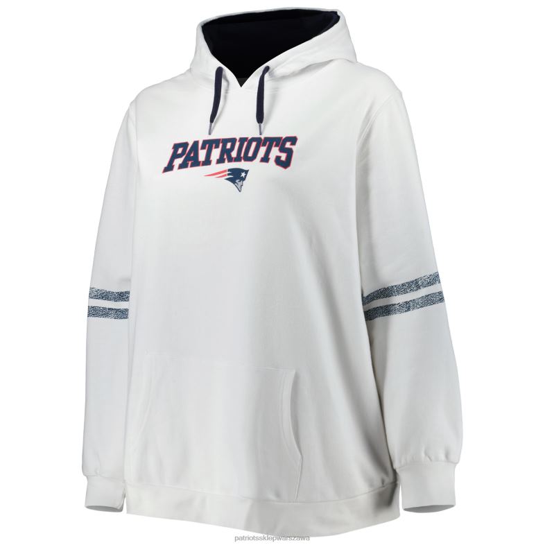 Patriots Jersey kobiety mac jones biała bluza z kapturem w rozmiarze plus nazwa i numer odzież 6RBB2371