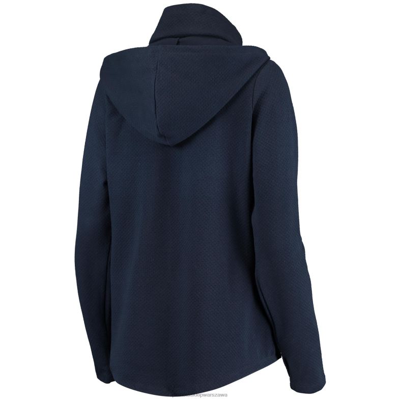 Patriots Jersey kobiety msx by michael strahan granatowa bluza z golfem amelia tri-blend z kapturem odzież 6RBB2389