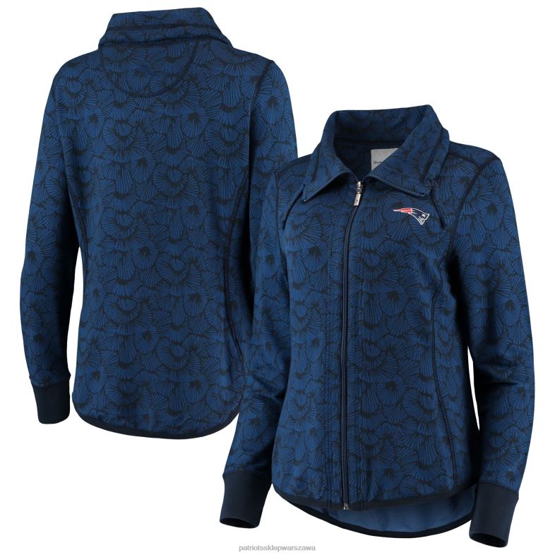 Patriots Jersey kobiety tommy bahama granatowa bluza sportowa shell we dance z potrójnej mieszanki, zapinana na zamek błyskawiczny odzież 6RBB2429