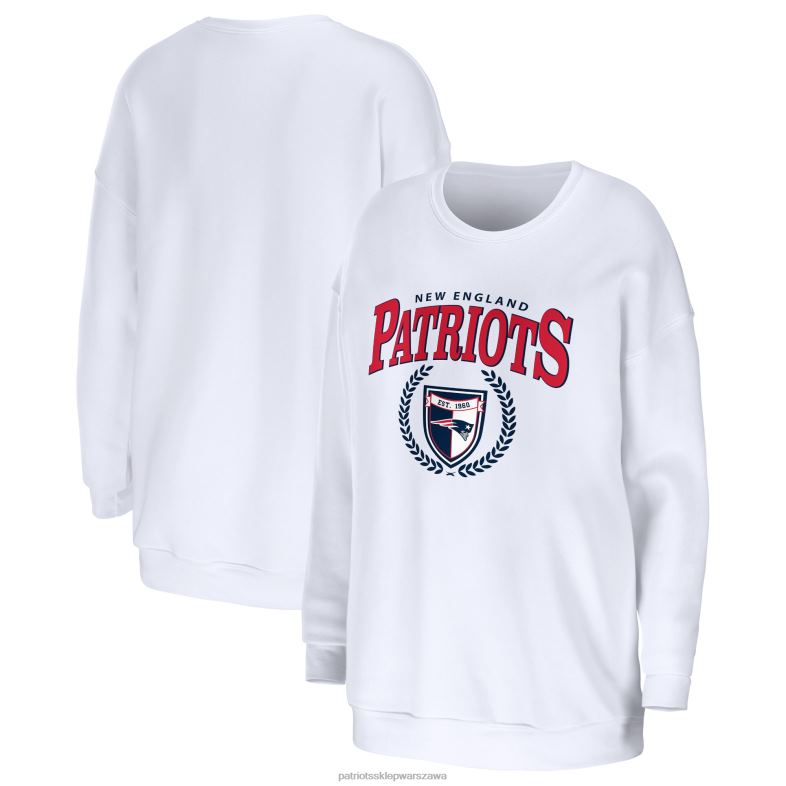 Patriots Jersey kobiety wear by erin andrews biała bluza typu oversize odzież 6RBB2380