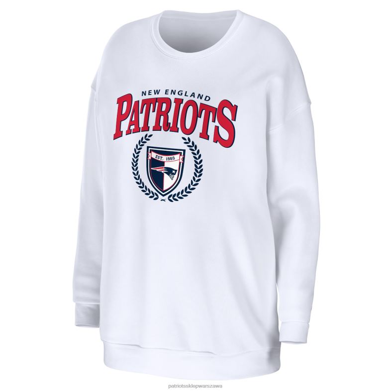Patriots Jersey kobiety wear by erin andrews biała bluza typu oversize odzież 6RBB2380
