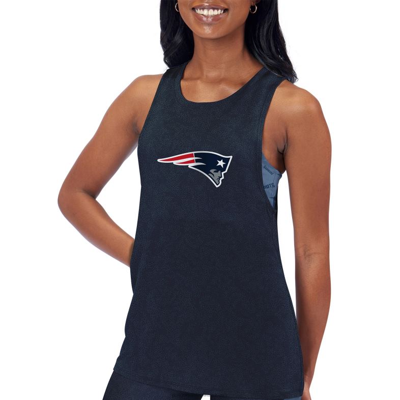 Patriots Jersey kobiety Certo granatowy top z mięśniami odzież 6RBB2782