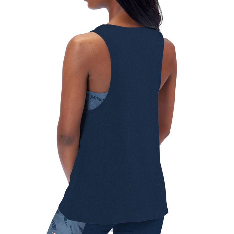 Patriots Jersey kobiety Certo granatowy top z mięśniami odzież 6RBB2782