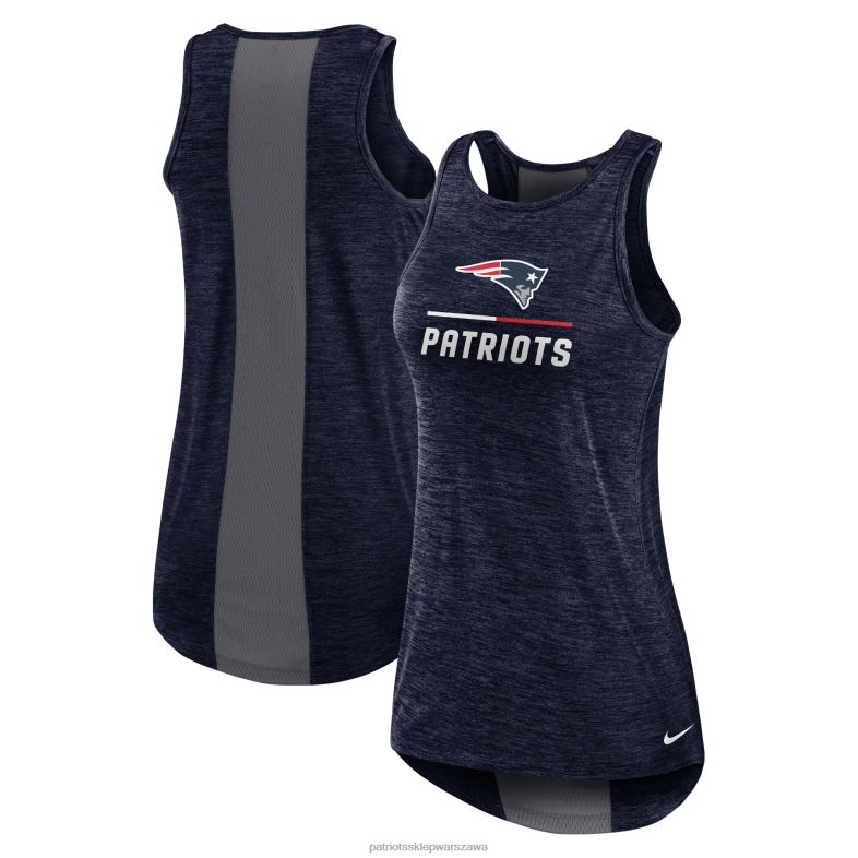 Patriots Jersey kobiety Granatowy podkoszulek Nike Performance z zabudowanym dekoltem odzież 6RBB2675