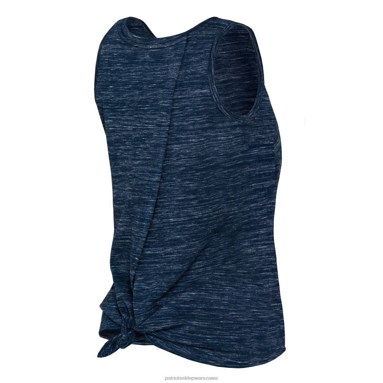 Patriots Jersey kobiety Granatowy podkoszulek z wiązaniem z tyłu New Era odzież 6RBB2652